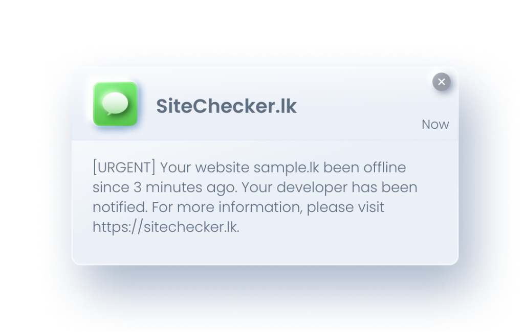 website downtime or offline notification service sri lanka